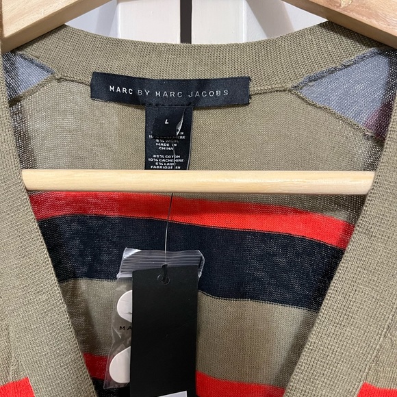 Marc by Marc Jacobs Men’s Stripe Cashmere Blend Cardigan - Picture 3 of 3